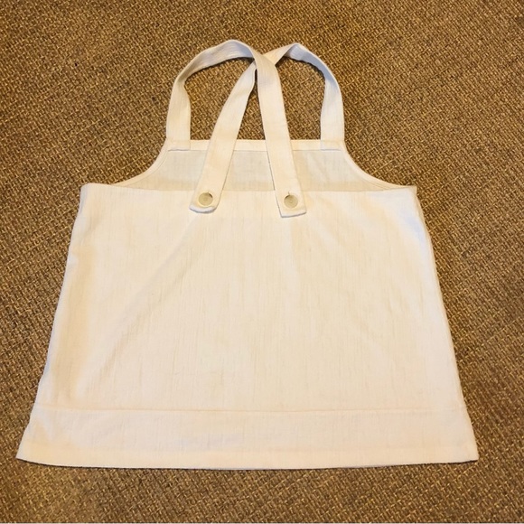 Madewell Apron Cross Back Tank Top in Ivory, Size XL - Picture 4 of 6